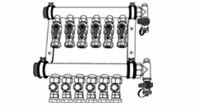 Промышленный коллектор REHAU, резьбозажимные соединения для труб 25 x 2,3