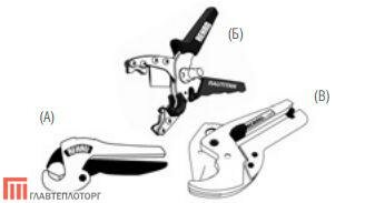 Ножницы труборезные для резки полимерных и/или металлопластиковых труб без заусенцев до типоразмера 40 мм